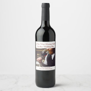 Etiqueta Para Botella De Vino Etiqueta de invitado de Wine Lover de Wedding Day