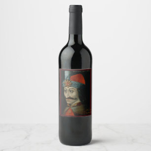 Etiqueta Para Botella De Vino Etiqueta de la botella de vino rojo de Vlad Tepes