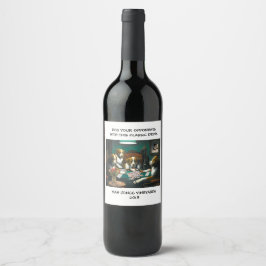 ETIQUETA PARA BOTELLA DE VINO ETIQUETA DE MAH JONGG DOGS