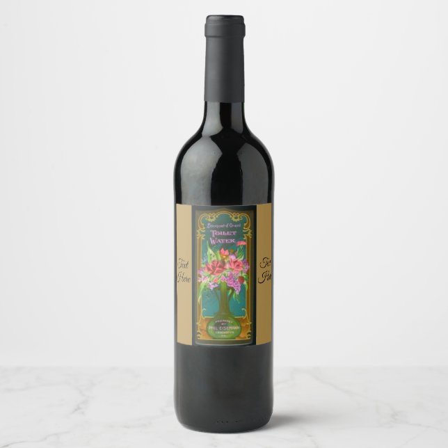 Etiqueta Para Botella De Vino Etiqueta de perfume floral victoriana (Anverso)