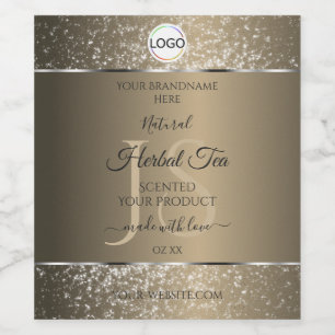 Etiqueta Para Botella De Vino Etiqueta de producto del logotipo Platinum Beige I
