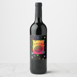 ETIQUETA PARA BOTELLA DE VINO ETIQUETA DE SUEÑOS DE MAH JONGG JOKER