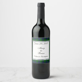 Etiqueta Para Botella De Vino Etiqueta de vino Boda de Austin Scottish