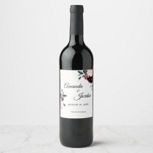 Etiqueta Para Botella De Vino Etiqueta de vino Boda de la celebración de verano