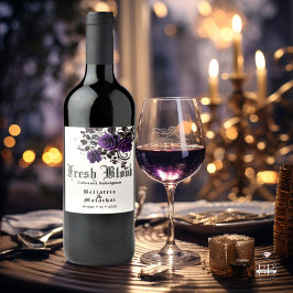 Etiqueta Para Botella De Vino Etiqueta de vino Boda de vino Rosas de metismo pro