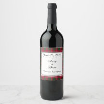 Etiqueta de vino Boda escocesa Crawford