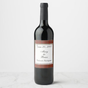Etiqueta Para Botella De Vino Etiqueta de vino Boda escocesa MacAlister