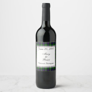 Etiqueta Para Botella De Vino Etiqueta de vino Boda escocesa MacDonald de las Is