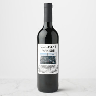 ETIQUETA PARA BOTELLA DE VINO ETIQUETA DE VINO COCKPIT