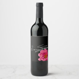 Etiqueta Para Botella De Vino Etiqueta de vino con firma