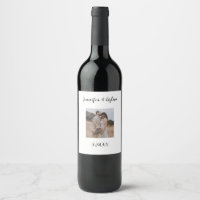 Etiqueta de vino con foto personalizada