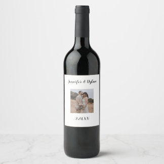 Etiqueta Para Botella De Vino Etiqueta de vino con foto personalizada