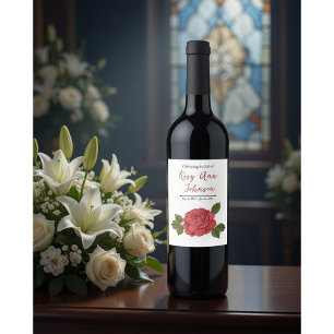 Etiqueta Para Botella De Vino Etiqueta de vino conmemorativa personalizada con u