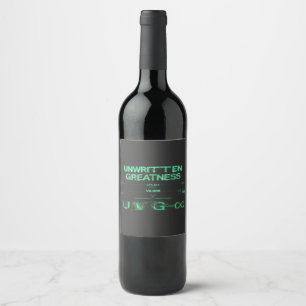 Etiqueta Para Botella De Vino Etiqueta de vino cyberpunk "Grandeza no escrita"