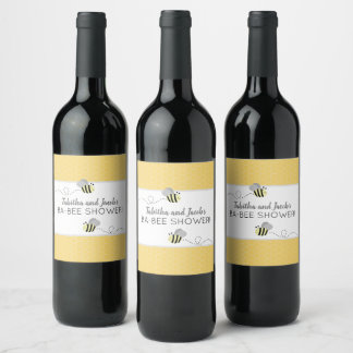 Etiqueta Para Botella De Vino Etiqueta de vino de abeja con burbujas / Abejas gr