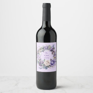 Etiqueta Para Botella De Vino Etiqueta de vino de acuarela de jardín caprichoso