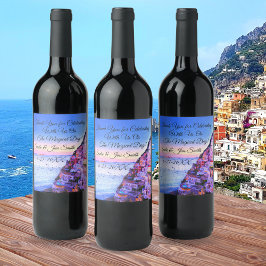 Etiqueta Para Botella De Vino Etiqueta de vino de agradecimiento de boda Positan