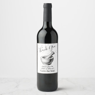Etiqueta Para Botella De Vino Etiqueta de vino de agradecimiento para la persona
