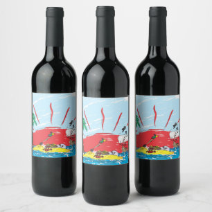 Etiqueta Para Botella De Vino Etiqueta de vino de barco pirata de la isla del te