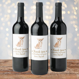 Etiqueta Para Botella De Vino Etiqueta de vino de boda de perro personalizada