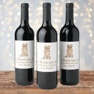 Etiqueta Para Botella De Vino Etiqueta de vino de boda de perro personalizada