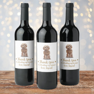 Etiqueta Para Botella De Vino Etiqueta de vino de boda de perro personalizada