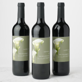 Etiqueta Para Botella De Vino Etiqueta de vino de boda "Delicadas Calas"