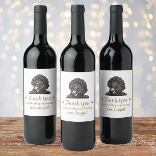 Etiqueta Para Botella De Vino Etiqueta de vino de boda Goldendoodle Dog I Do Too