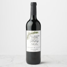 Etiqueta de vino de boda para amantes personalizad