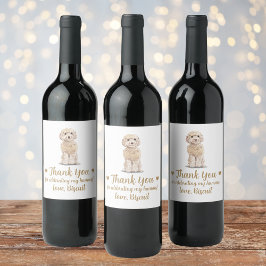 Etiqueta Para Botella De Vino Etiqueta de vino de boda para perro Cockapoo I Do 