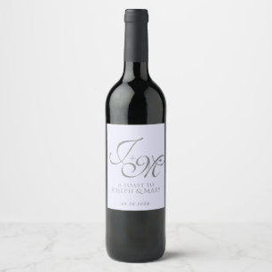 Etiqueta Para Botella De Vino Etiqueta de Vino de Boda Personalizada Lavanda y G