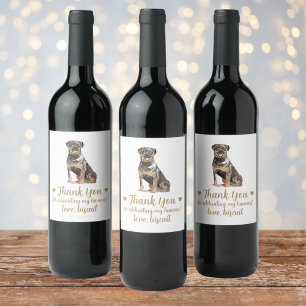 Etiqueta Para Botella De Vino Etiqueta de vino de boda personalizada para perro