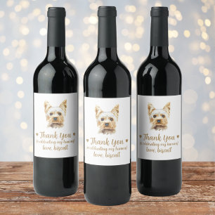 Etiqueta Para Botella De Vino Etiqueta de vino de boda personalizada para perro