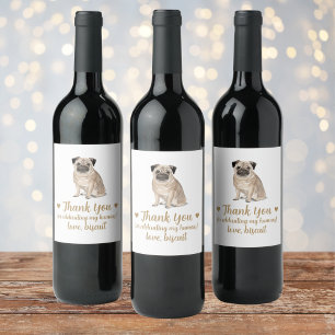 Etiqueta Para Botella De Vino Etiqueta de vino de boda personalizada para perro