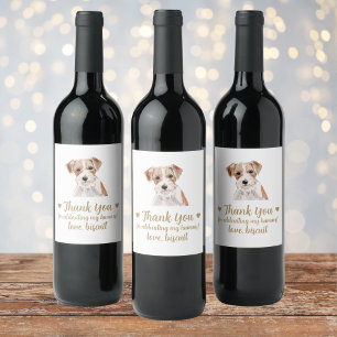 Etiqueta Para Botella De Vino Etiqueta de vino de boda personalizada para perro