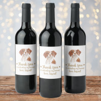 Etiqueta de vino de boda personalizada para perro