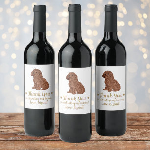 Etiqueta Para Botella De Vino Etiqueta de vino de boda personalizada para perro