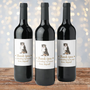 Etiqueta Para Botella De Vino Etiqueta de vino de boda personalizada para perros