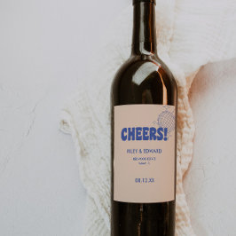 Etiqueta Para Botella De Vino Etiqueta de vino de boda personalizada '¡Salud!' R