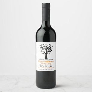 Etiqueta Para Botella De Vino Etiqueta de vino de Bosque Embrujado