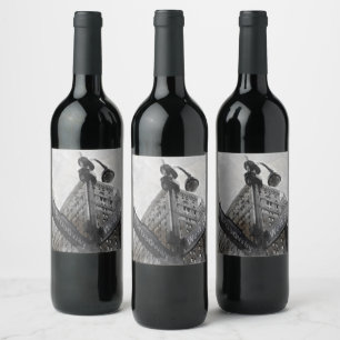 Etiqueta Para Botella De Vino Etiqueta de vino de Broadway y Wall Street NYC - V