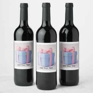 Etiqueta Para Botella De Vino Etiqueta de vino de caja de regalo