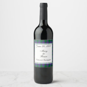 Etiqueta Para Botella De Vino Etiqueta de vino de Carmichael Scottish Boda