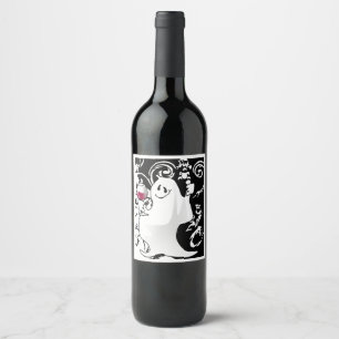 Etiqueta Para Botella De Vino Etiqueta de vino de Fantasma y Espíritu de Hallowe