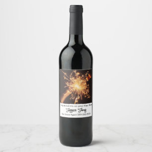 Etiqueta Para Botella De Vino Etiqueta de vino de felicitación para agente inmob