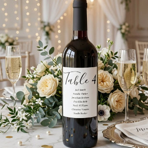 Etiqueta Para Botella De Vino Etiqueta de vino de gráfico de asientos de boda mi
