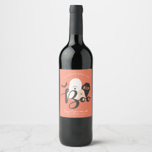 Etiqueta Para Botella De Vino Etiqueta de vino de Halloween con sabor naranja y
