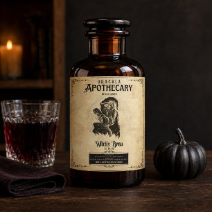 Etiqueta Para Botella De Vino Etiqueta de Vino de Halloween de Botica de Poción