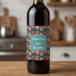 Etiqueta Para Botella De Vino Etiqueta de vino de huevo de Pascua personalizada