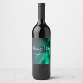 Etiqueta Para Botella De Vino Etiqueta de vino de la Aurora Boreal